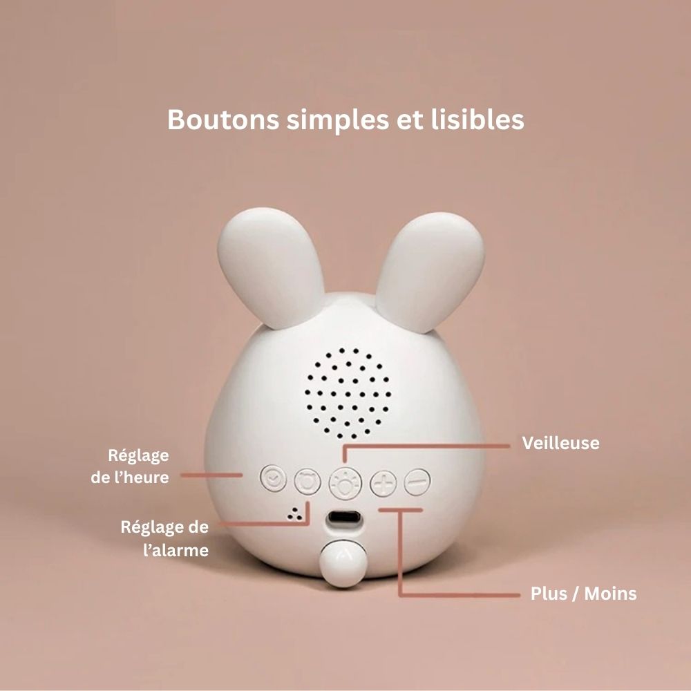 Lampe de chevet intelligente avec horloge et alarme