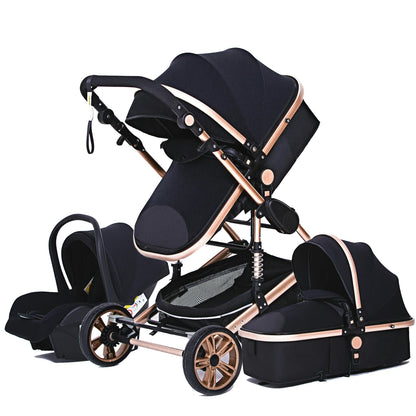 Poussette trio 3 en 1 pour bébé pliable