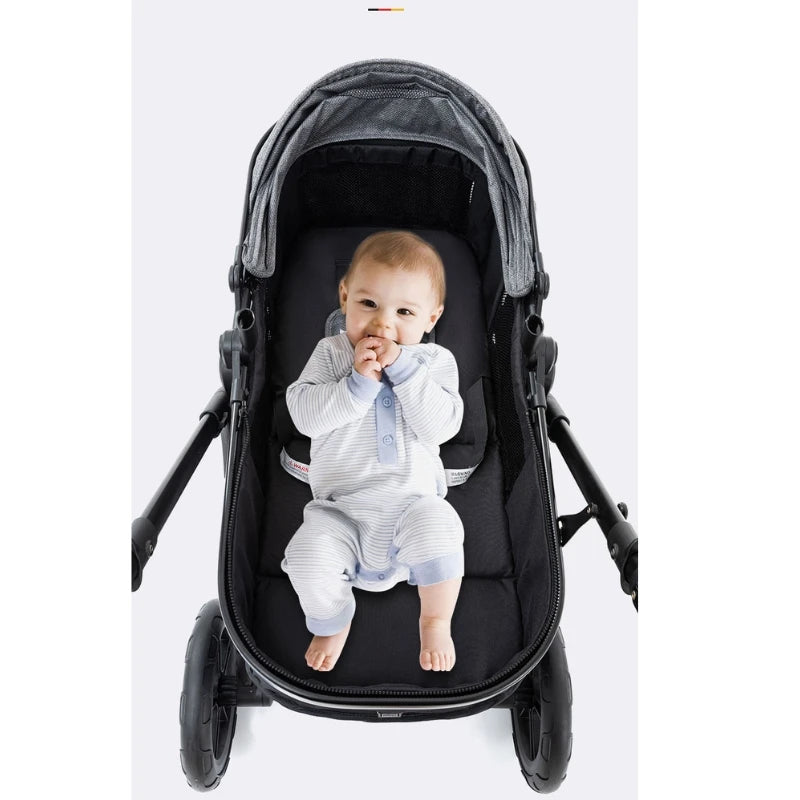 Poussette luxueuse 3 en 1 pour nouveau-né pliable