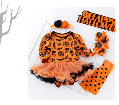 Déguisement halloween bébé fille 4 pièces