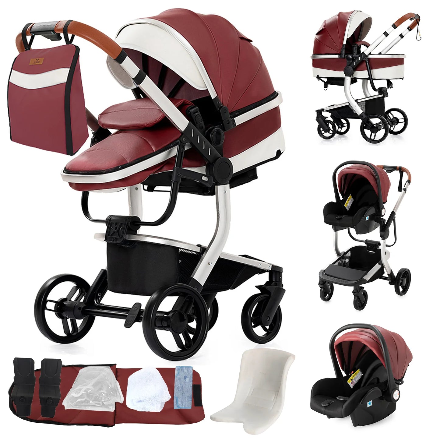 Poussette de paysage haute pliable