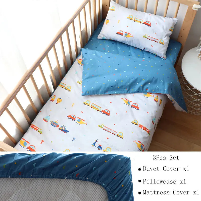 Parure de lit en coton doux pour bébé