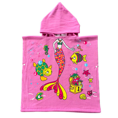 Cape de bain à capuche pour enfant