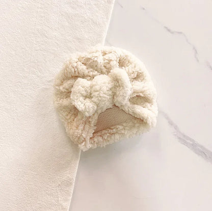 Turban pour bébé d’hiver en tissu épais