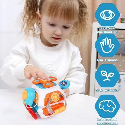 Jouet montessori sensoriel hexagone pour bébé