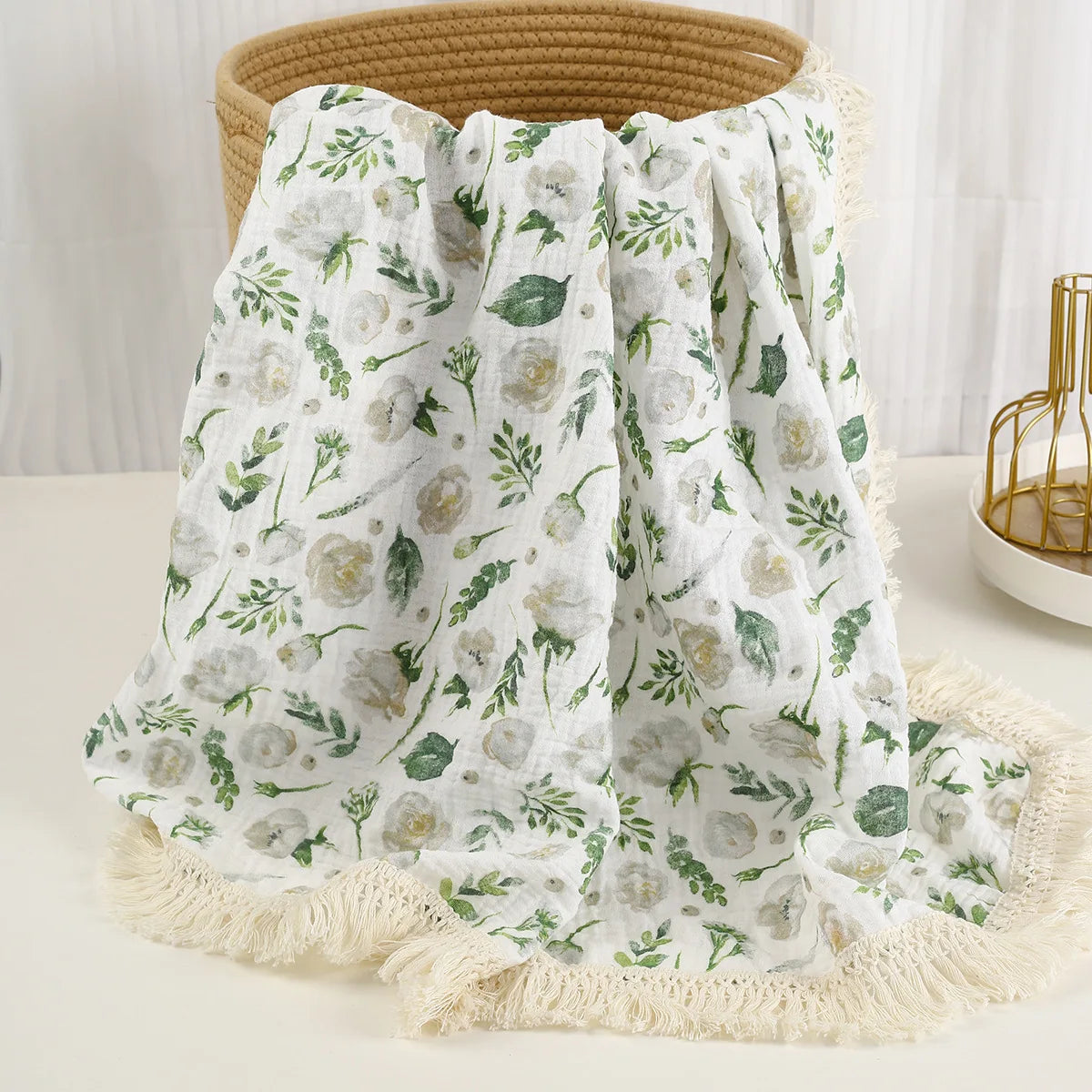 Couverture d’emmaillotage en mousseline de coton pour bébé