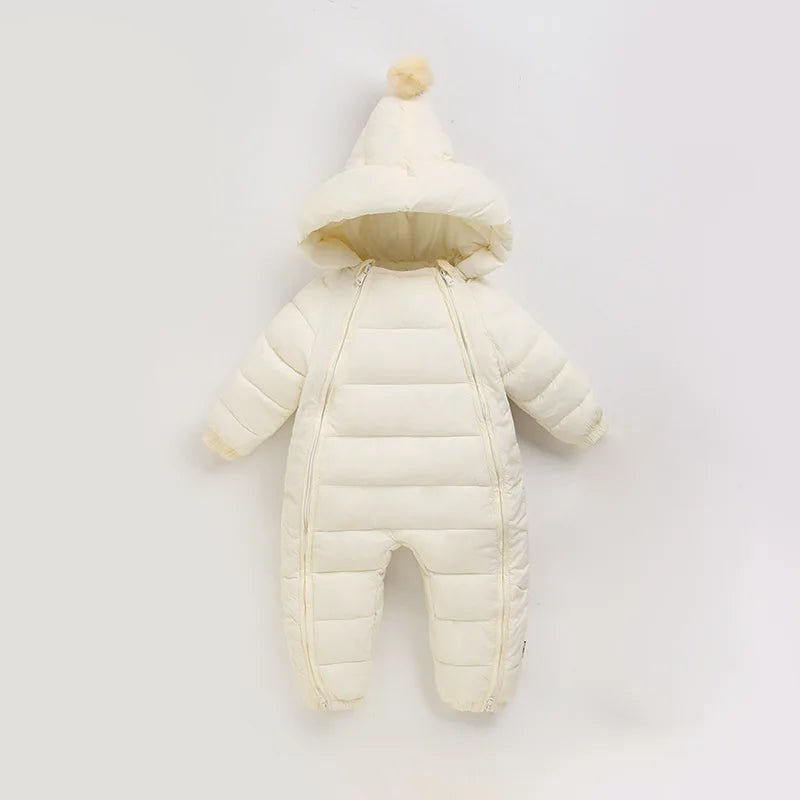 Doudoune bébé barbotteuse rouge avec capuche