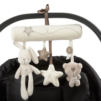 Cloche de lit suspendue pour bébé avec ourson et lapin