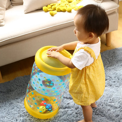 Jouet gonflable bébé rouleau jaune a étoile