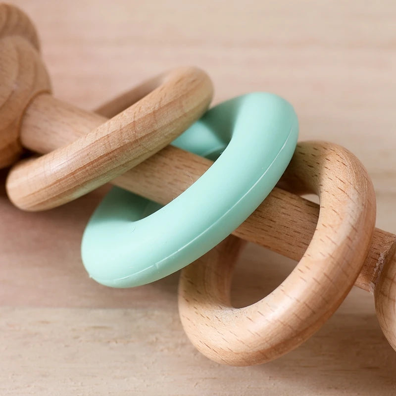 Hochet de dentition avec perles pour bébés