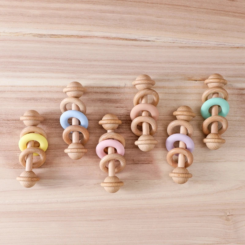 Hochet de dentition avec perles pour bébés