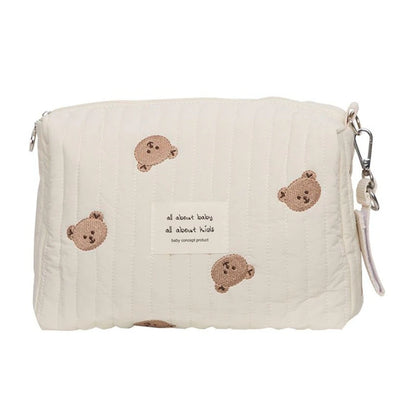 Sac à langer brodé et matelassé petit modèle pour bébé