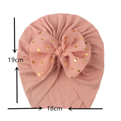 Turban à noeud brillant pour bébé fille