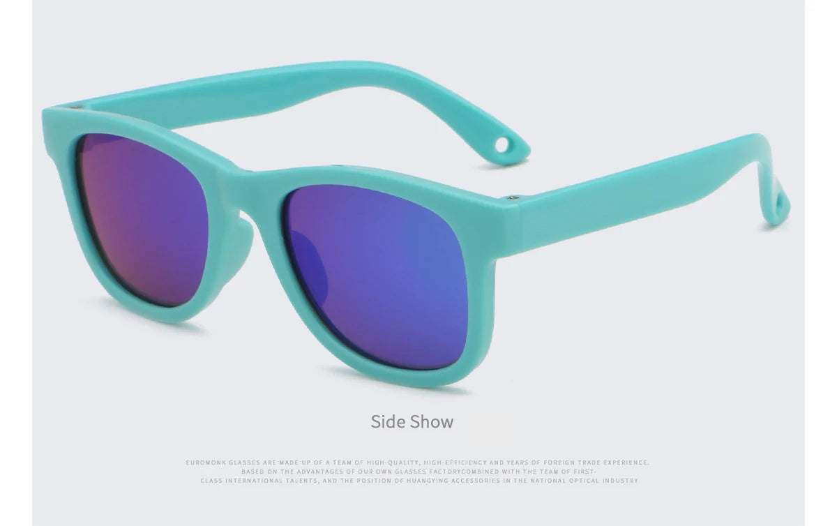 Lunette de soleil bébé carré avec lacet