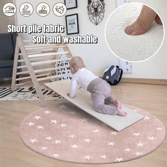 Tapis de sol nordique rond et doux pour bébé