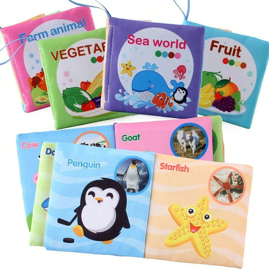 Livre éducatif en tissu doux pour bébé