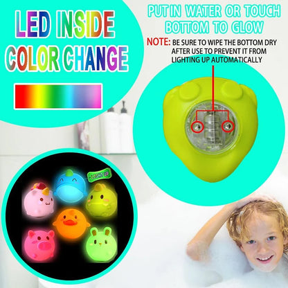 Lot de 3 ou 6 jouets de bains lumineux aléatoires