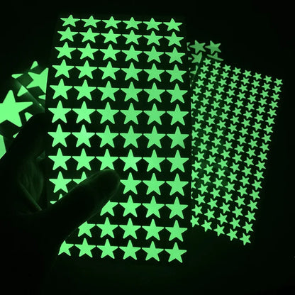 Autocollants muraux fluorescents en forme d’étoile