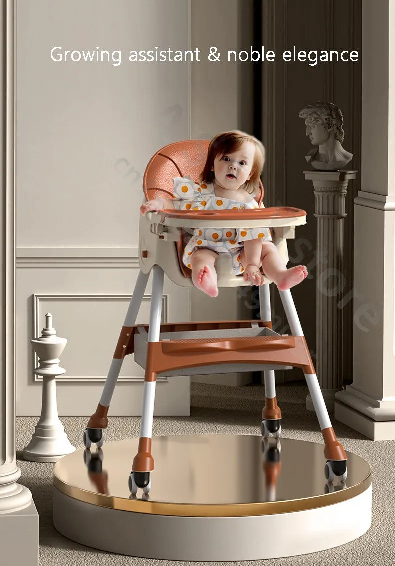 Chaise bébé haute pliable et réglable