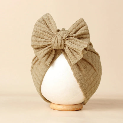 Turban en tricot avec noeud pour bébé