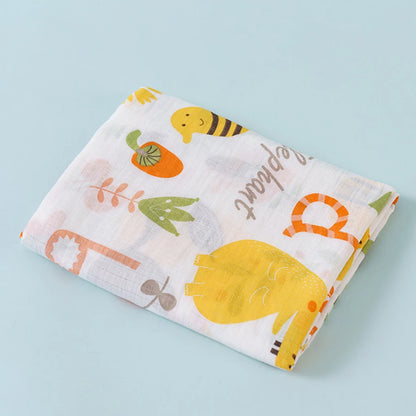 Couverture en mousseline avec 2 couches de gaze de bambou pour bébé