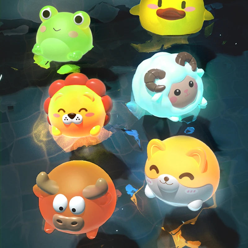 Lot de 3 ou 6 jouets de bains lumineux aléatoires