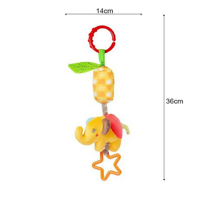Hochet main en coton avec peluche et cloche