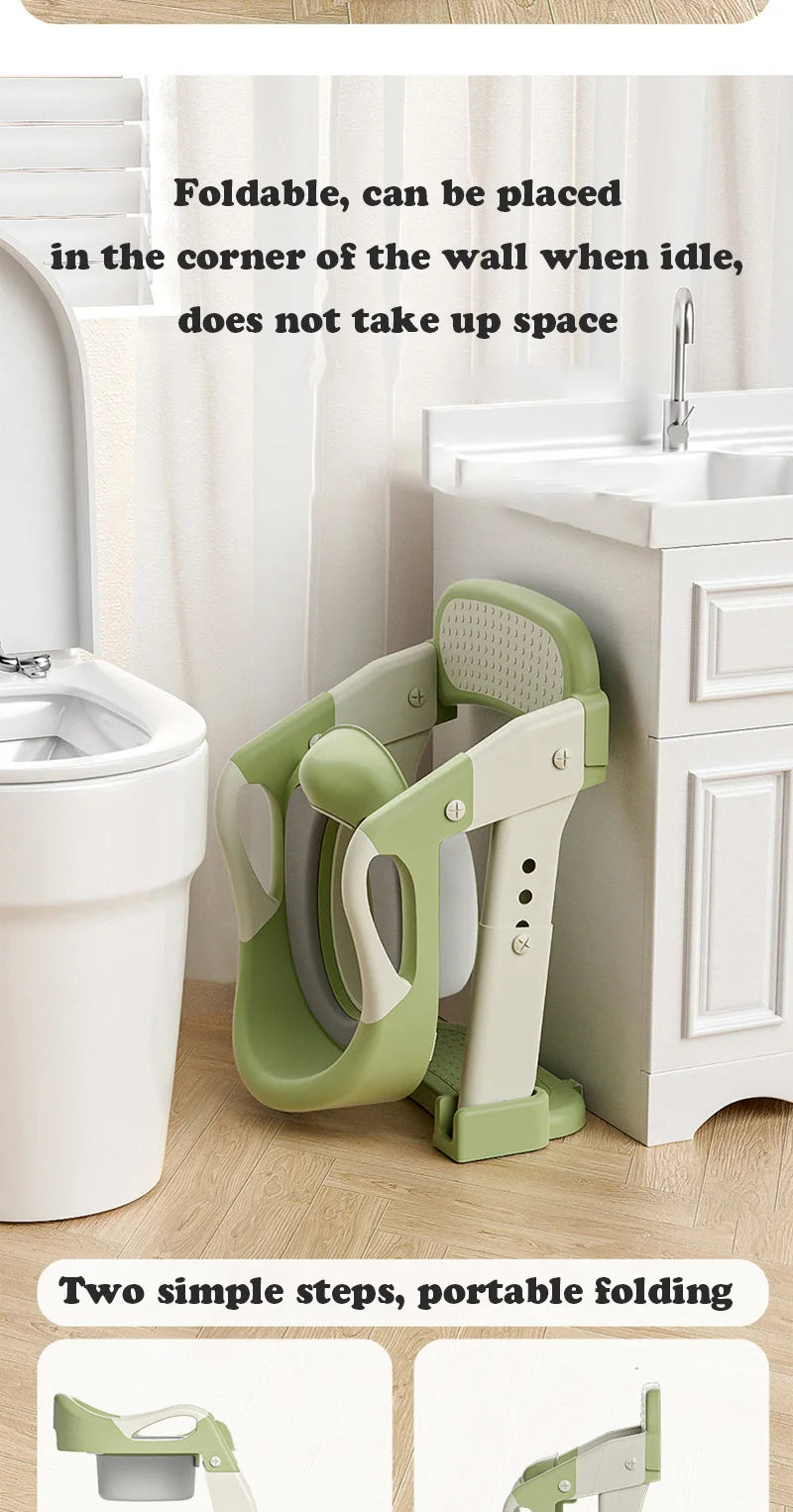 Chaise de toilettes pliable avec escalier pour enfants