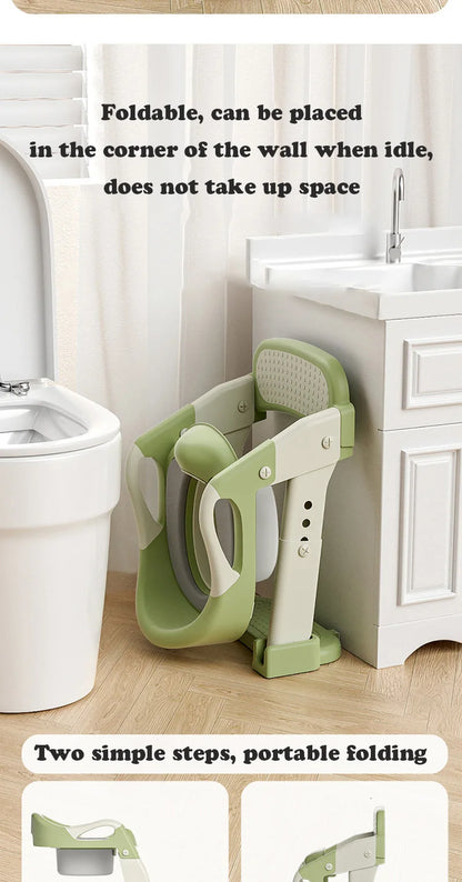 Chaise de toilettes pliable avec escalier pour enfants
