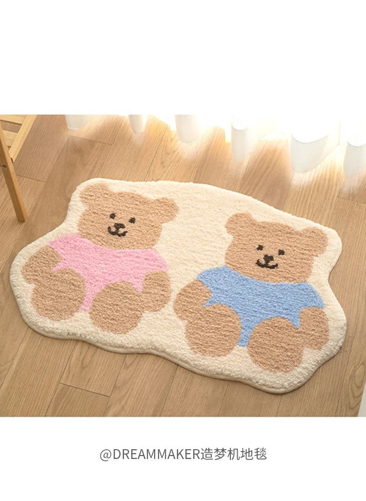 Tapis de sol bébé avec deux petits oursons mignons