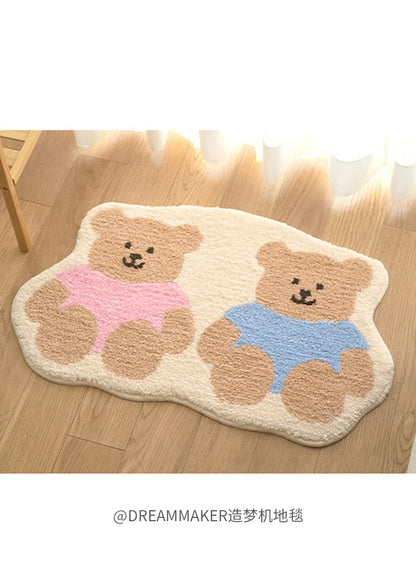 Tapis de sol bébé avec deux petits oursons mignons