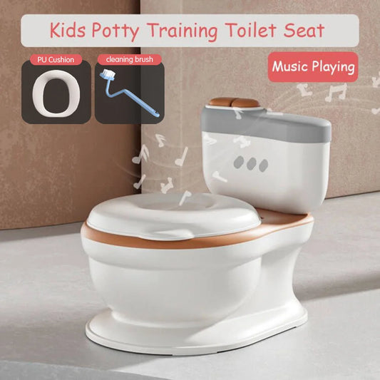 Pot de toilette réaliste pour bébé avec fonction de jeu de musique