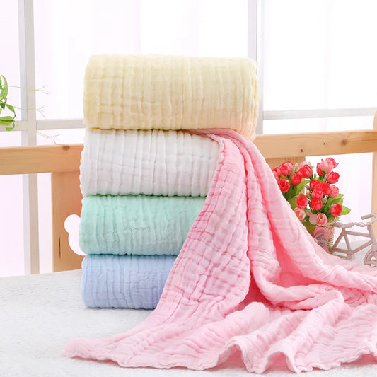 Couverture carrée en mousseline pour bébé
