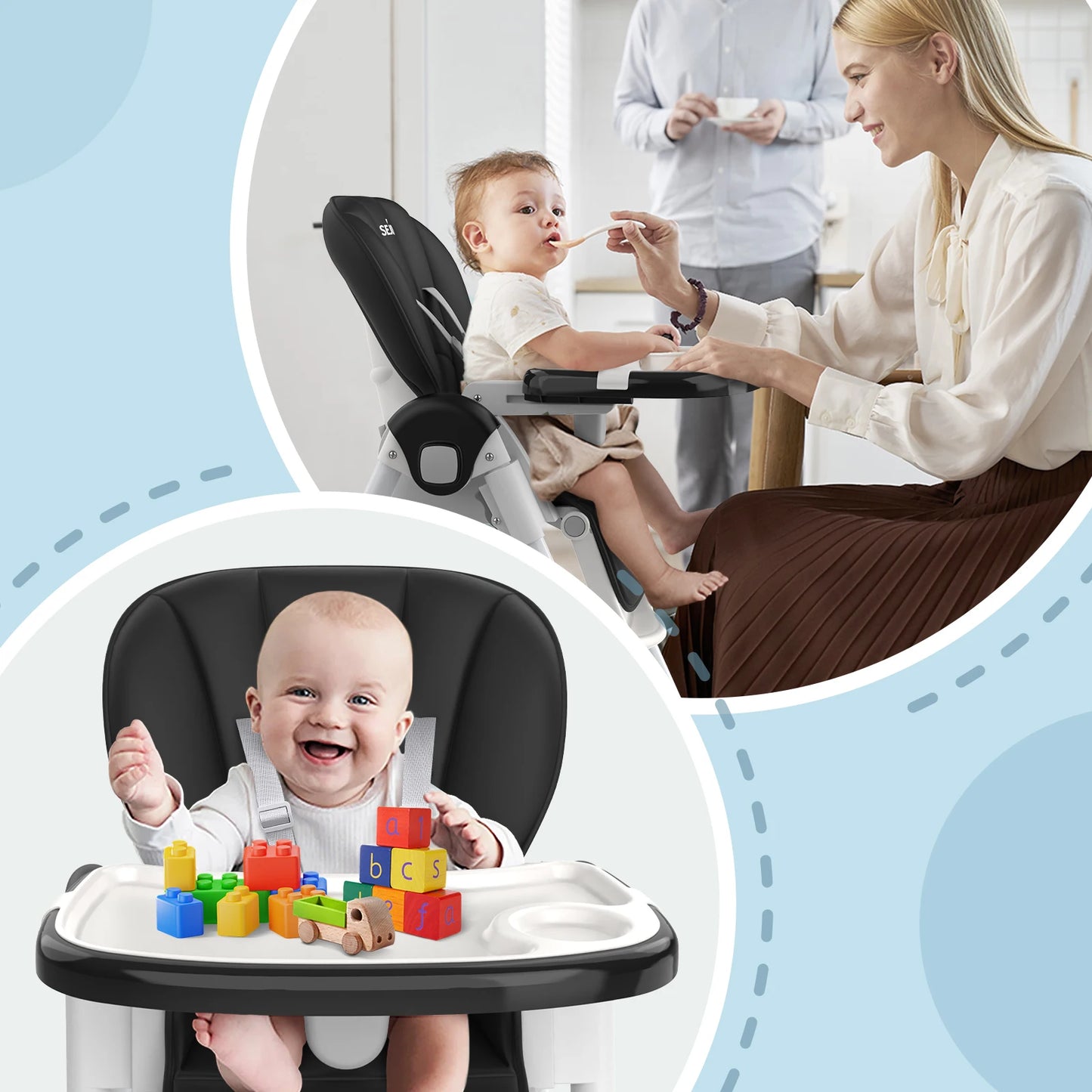 Chaise haute multifonction pour bébé