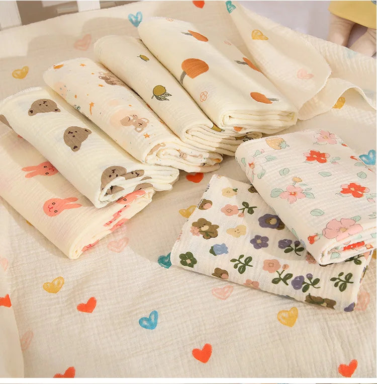 Couverture en mousseline de coton biologique pour nouveau-né