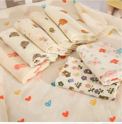 Couverture en mousseline de coton biologique pour nouveau-né