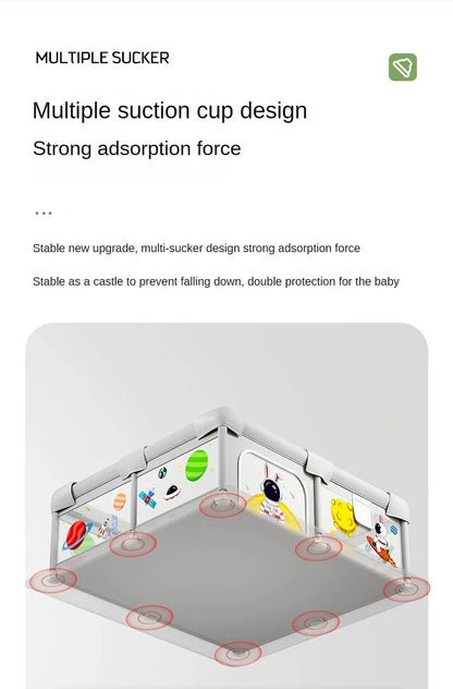 Parc de jeux pour bébé avec décor planètes
