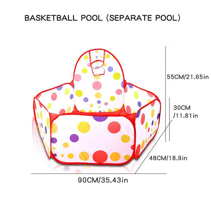 Parc de jeux pour bébé avec piscine à balles et décor coloré
