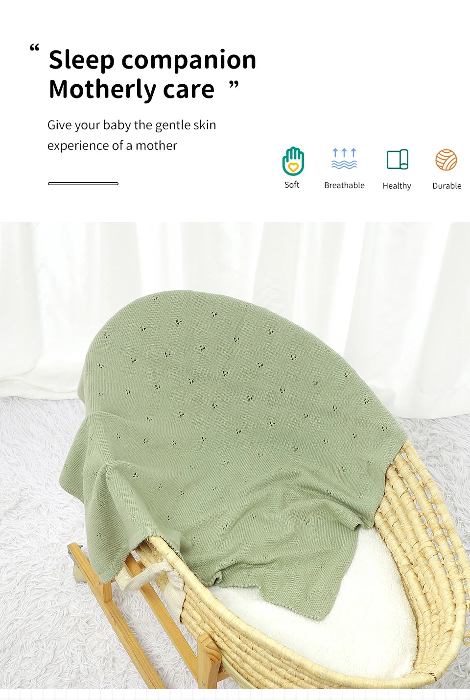 Couverture tricotée et décontractée pour bébé