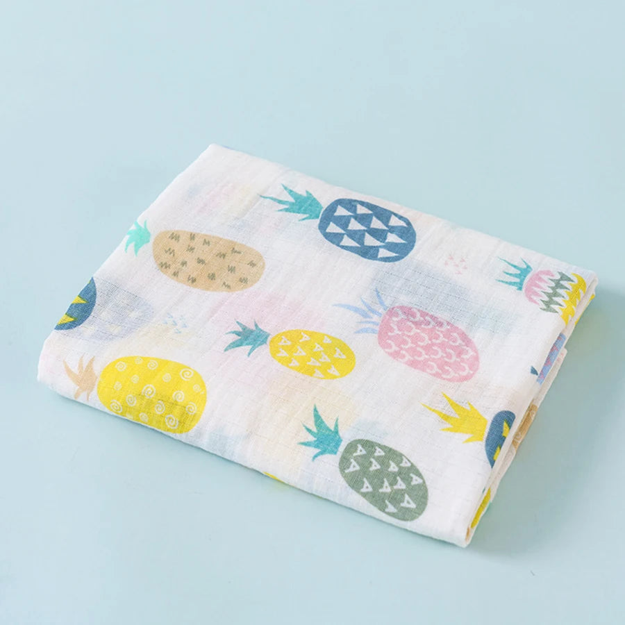 Couverture en mousseline avec 2 couches de gaze de bambou pour bébé