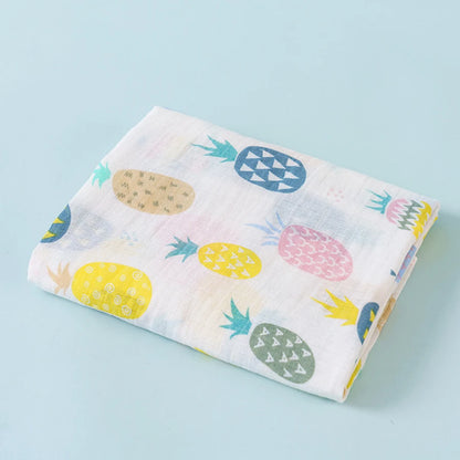 Couverture en mousseline avec 2 couches de gaze de bambou pour bébé