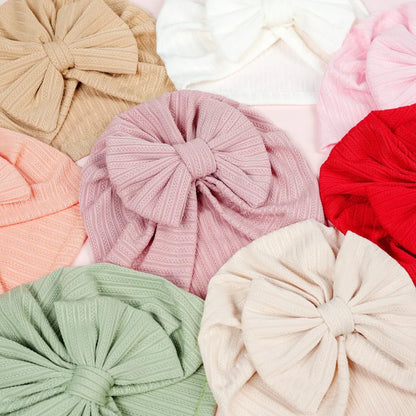 Turban en coton doux avec nœud papillon pour fille