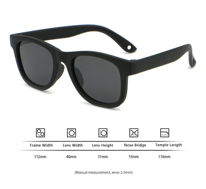 Lunette de soleil bébé carré avec lacet
