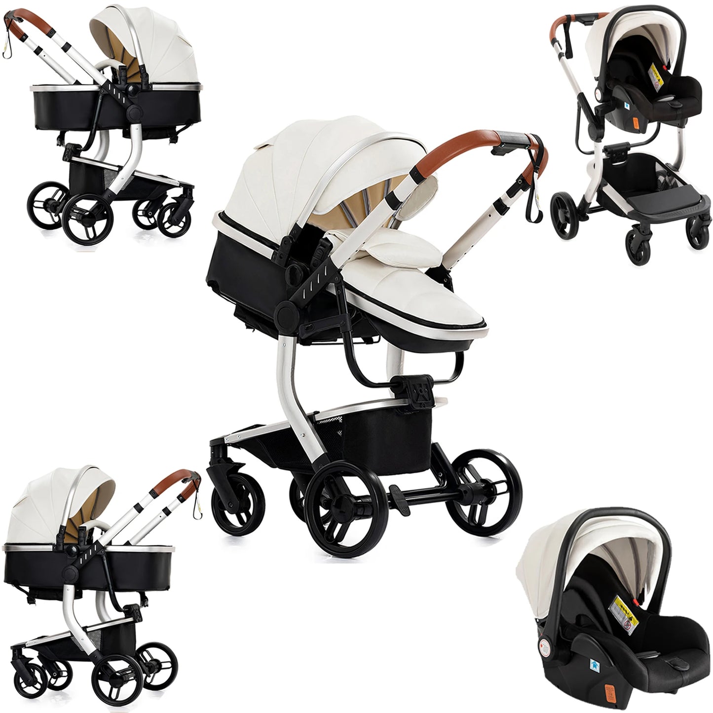 Poussette de paysage haute pliable