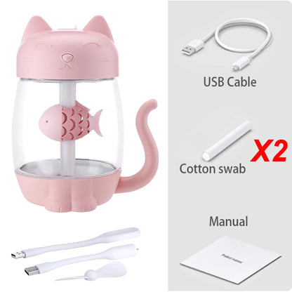 Humidificateur d’air en forme de chat
