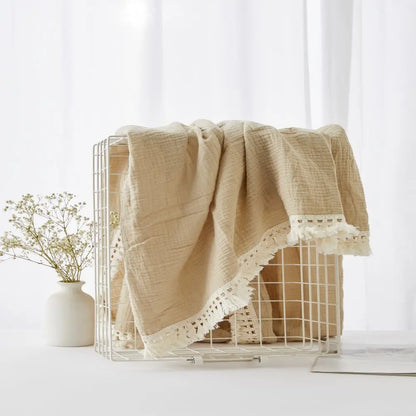 Couverture d’emmaillotage en mousseline de coton pour bébé