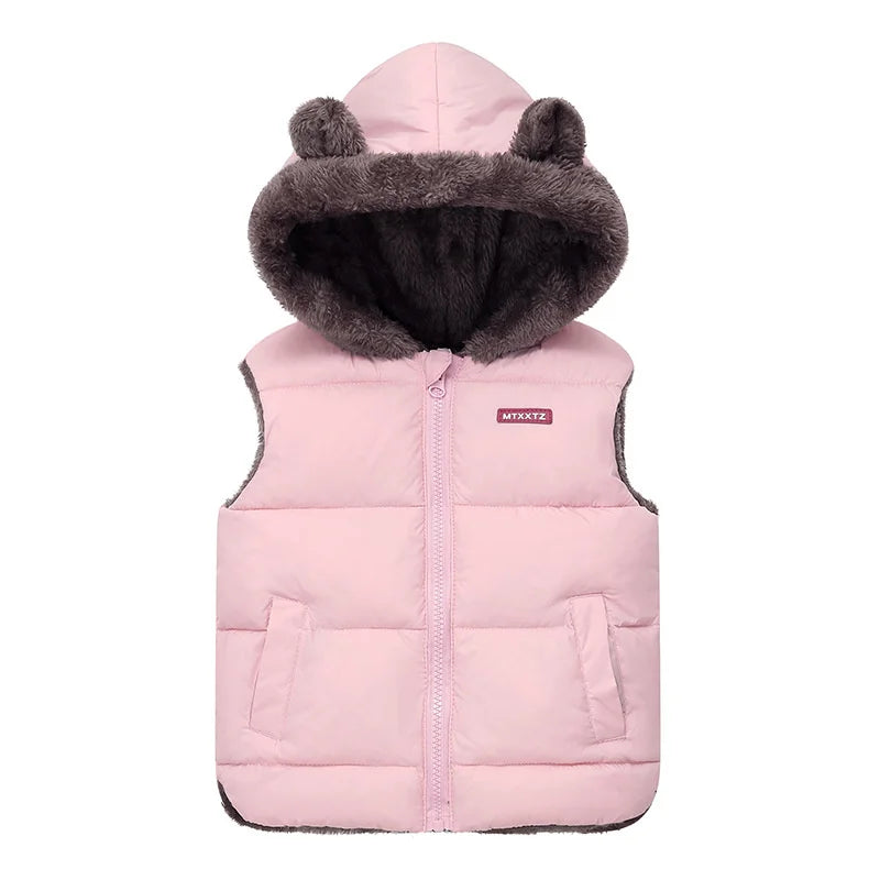 Gilet épais à capuche pour enfant