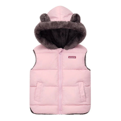 Gilet épais à capuche pour enfant