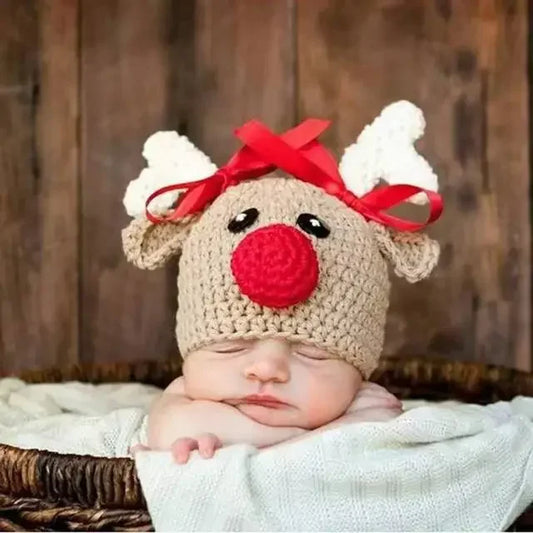 Chapeaux de noël en forme de cerf pour nouveau-né