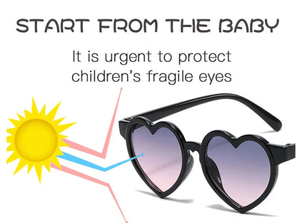 Lunette colorée avec un design en forme de coeur pour enfant